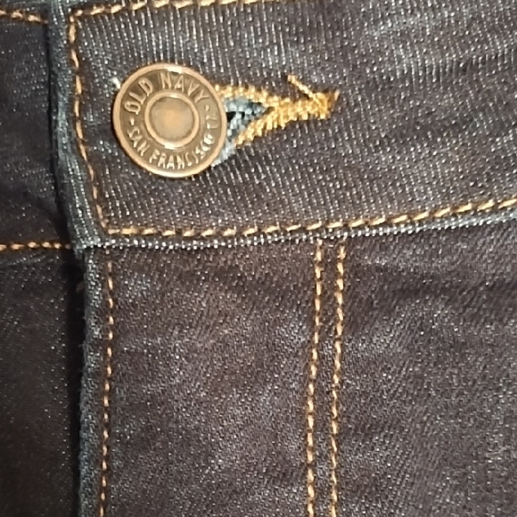 Old Navy Women's Dark Blue Straight Leg Jeans - Picture 5 of 11